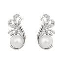 Etnico Silver Plated Special Fashion Cubic Zirconia American Diamoand Stud Earrings For Women