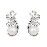 Etnico Silver Plated Special Fashion Cubic Zirconia American Diamoand Stud Earrings For Women