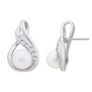 Etnico Silver Plated Special Fashion Cubic Zirconia American Diamoand Stud Earrings For Women