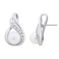 Etnico Silver Plated Special Fashion Cubic Zirconia American Diamoand Stud Earrings For Women