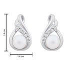 Etnico Silver Plated Special Fashion Cubic Zirconia American Diamoand Stud Earrings For Women