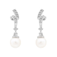 Etnico Silver Plated Special Fashion Cubic Zirconia American diamond Stud Earrings For Women