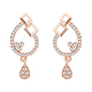 Etnico Rose Gold Plated Special Fashion Cubic Zirconia American Diamoand Stud Earrings For Women