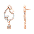 Etnico Rose Gold Plated Special Fashion Cubic Zirconia American Diamoand Stud Earrings For Women