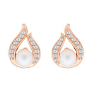 Etnico Rose Gold Plated Special Fashion Cubic Zirconia American Diamoand Stud Earrings For Women