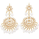 Etnico Traditional Gold Plated Kundan & Pearl Earrings for Women (E7058W)