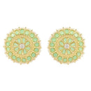Etnico Gold Plated Traditional Kundan & Pearl Studded Earrings For Women/Girls (E7210Min)