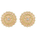 Etnico Gold Plated Traditional Kundan & Pearl Studded Earrings For Women/Girls (E7210Pe)