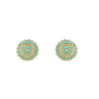 Etnico Gold Plated Traditional Kundan & Pearl Studded Earrings For Women/Girls (E7210SB)