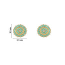 Etnico Gold Plated Traditional Kundan & Pearl Studded Earrings For Women/Girls (E7210SB)