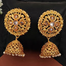 Js Fashion Royal Pota Stone And Pearl Jhumki Earrings for Women