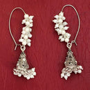 Js Fashion Heritage Oxidised Plated Pearl Jhumki Earrings