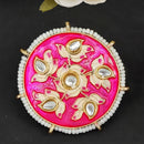 Js Fashion Classic Kundan And Meenakari Stone Studs Earrings