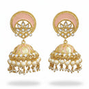 Js Fashion Royal Kundan Stone Pearl And Meenakari Jhumki Earrings for Women