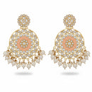 Js Fashion Designer Kundan And Pearl Meenakari Dangler Earrings