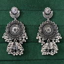 Js Fashion Heritage Oxidised Plated Pearl Jhumki Earrings