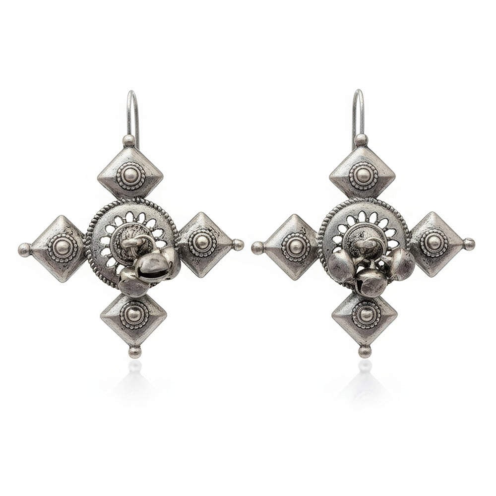 Js Fashion Designer Oxidised Plated Dangler Earrings