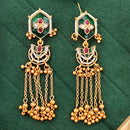 Js Fashion  Designer Temple Style Long Chain Earrings