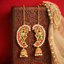 Js Fashion  Traditional Temple Design Long Earrings for Women