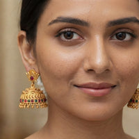 Js Fashion  Traditional Antique Jhumka Earrings for Wedding Wear