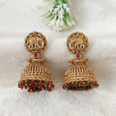 Js Fashion  High Gold Elephant Temple Jhumka Earrings for Women