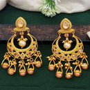 Js Fashion  Chand Shape Moti Hanged Earrings