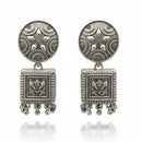 Js Fashion Heritage Oxidised Plated Pearl Jhumki Earrings
