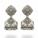 Js Fashion Heritage Oxidised Plated Pearl Jhumki Earrings