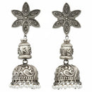 Js Fashion Heritage Oxidised Plated Pearl Jhumki Earrings