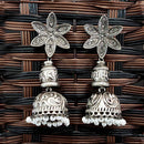 Js Fashion Heritage Oxidised Plated Pearl Jhumki Earrings