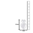 Mahi Rhodium Plated Dual Heart Drop Earrings for Women (ER1109862R)
