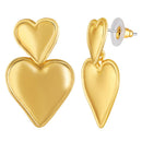 Mahi Gold Plated Dual Heart Drop Earrings for Women (ER1109864G)
