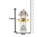 Mahi Traditional Dual-Tone Temple Style Dangler Jhumka Earrings with Kundan & Artificial Pearl Beads for Womens (ER1109886M)