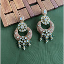 Arham Premium Gold Plated Designer Heavy Polki Kundan Beads Meenakari Dangler Earrings