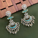 Arham Premium Gold Plated Designer Heavy Polki Kundan Beads Dangler Earrings