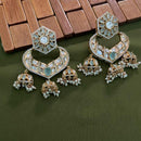 Arham Premium Gold Plated Designer Heavy Polki Kundan Beads Jhumki Earrings