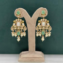 Arham Premium Gold Plated Designer Heavy Polki Kundan Beads Dangler Earrings