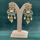 Arham Premium Gold Plated Designer Heavy Polki Kundan Beads Dangler Earrings