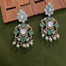 Arham Premium Gold Plated Designer Heavy Polki Kundan Beads Dangler Earrings