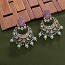Arham Premium Gold Plated Designer Heavy Polki Kundan Beads Dangler Earrings