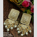 Knigght angel Gold Plated Kundan And Beads Dangler  Earrings