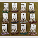 Dhwani Elegant Pota Stone And Pearl Dangler Earrings (Pack of 12)