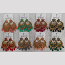 Dhwani Elegant Pota Stone And Pearl Dangler Earrings (Pack of 8)