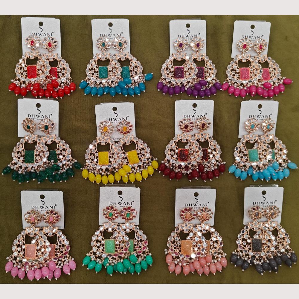 Dhwani Heritage Mirror Work And Beads Dangler Earrings