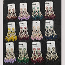Dhwani Elegant Austrian Stone And Pearl Dangler Earrings- (Pack of 12)