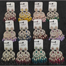 Dhwani Elegant Austrian Stone And Pearl Dangler Earrings- (Pack of 12)
