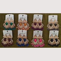 Dhwani Classic Kundan Stone And Beads Ethnic Dangler Earrings