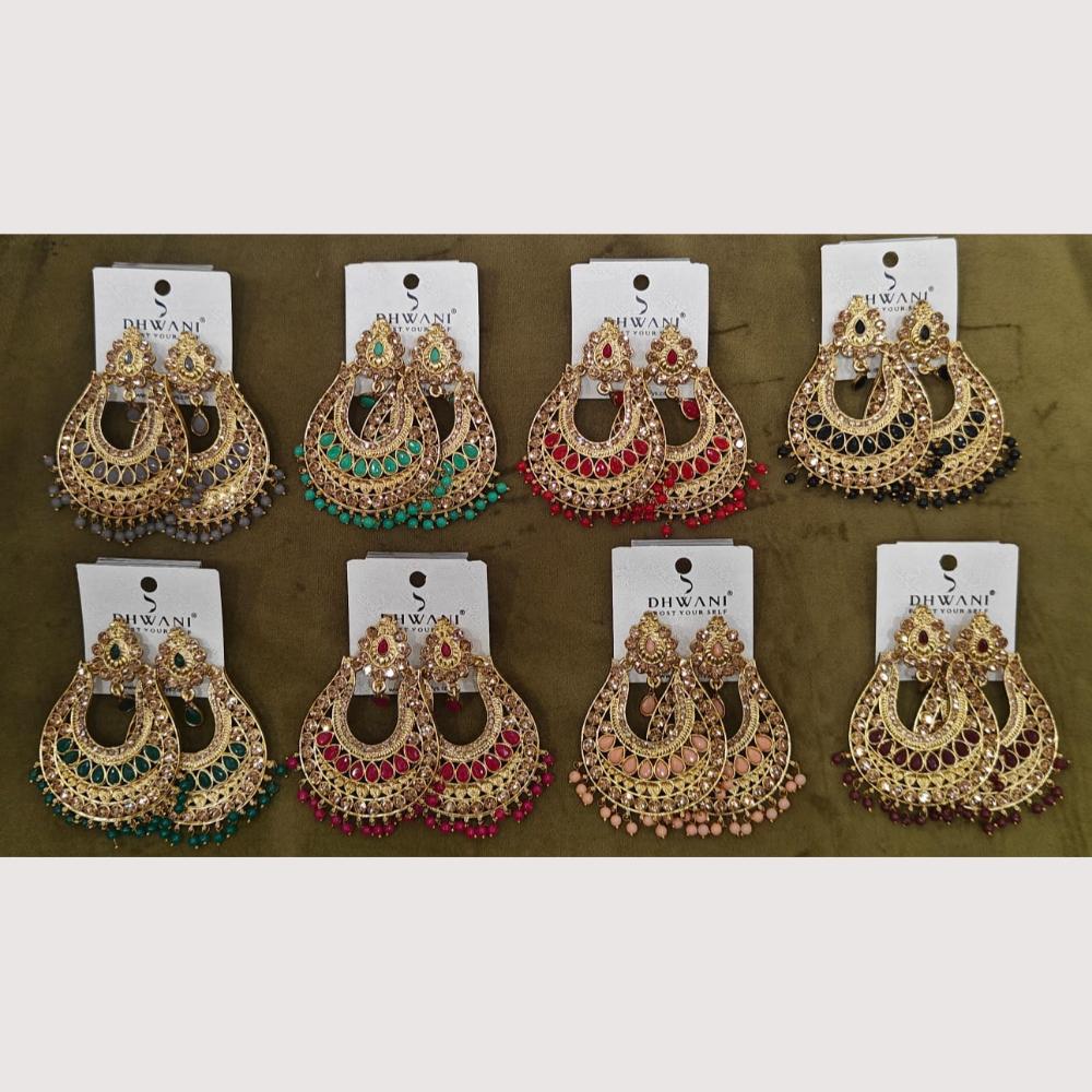 Dhwani Sparkling Crystal Stone And Austrian Stone Beads Dangler Earrings
