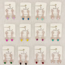 Dhwani Luxury Pota Stone And Austrian Stone Dangler Earrings(Pack of 12)
