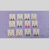 Dhwani Rose Gold Plated Crystal And Austrian Stone Dangler Earrings